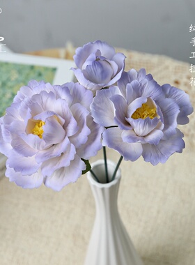 品瓷汇陶瓷芙蓉仿真花摆件乔迁