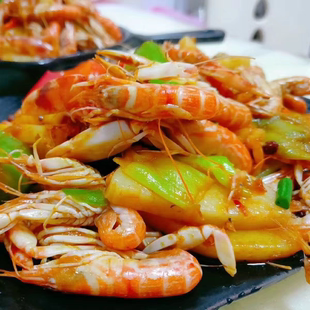 台州东海捕叮当虾鲜活超低温活冻夹板虾小海鲜鼓虾嘎巴虾狗虾1500