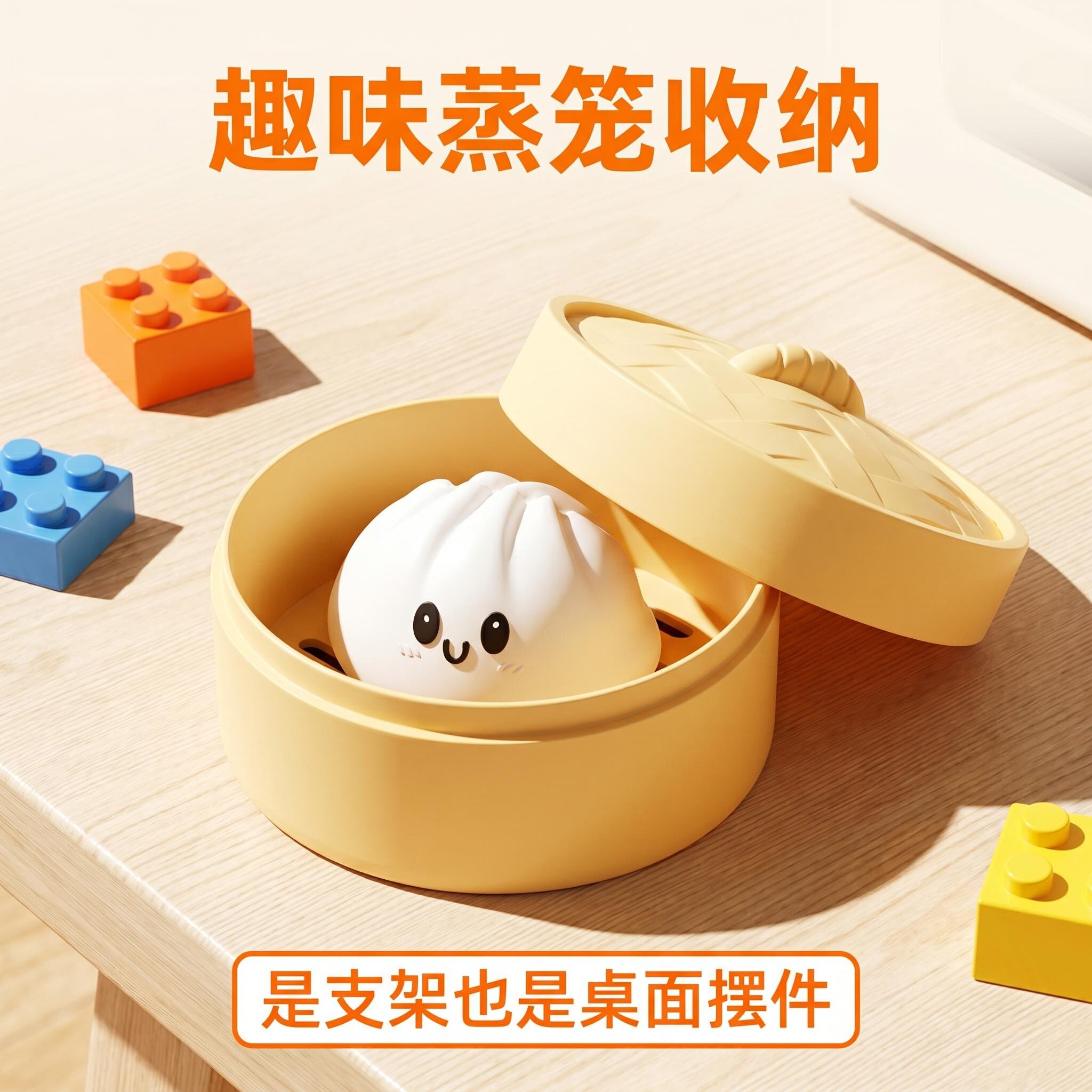 可爱包子手机支架潮玩桌搭礼物