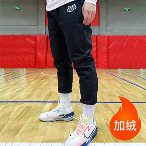 Swish 加绒美式篮球长裤卫裤男冬季束脚运动裤纯棉训练裤扎袜裤子