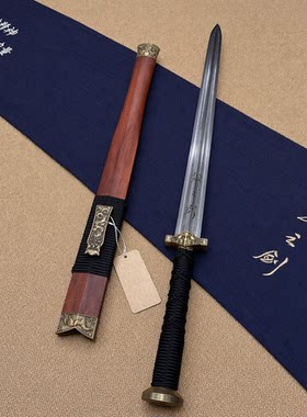 正品龙泉宝剑厂龙之剑将军剑八面手工锻打双槽剑身未开刃
