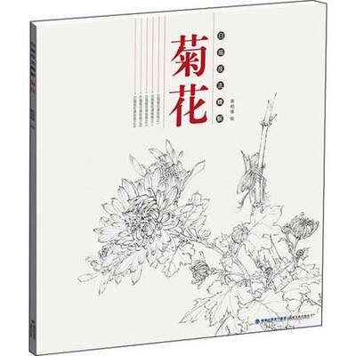 菊花 白描技法精解 中国工笔画白描画册临摹范本古风白描勾线底稿图大全画谱画集 美术绘画初自学者零基础入门基础技法教程材书籍