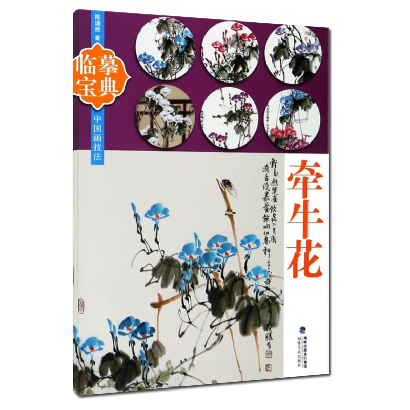 牵牛花临摹宝典 中国画技法工笔画水彩墨册页 牵牛花技法画法 步骤演示构图临摹专业美术 绘画技法技巧基础入门教程