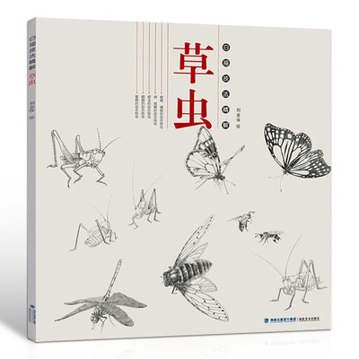 白描技法精解草虫 工笔画白描底稿书白描勾线临摹画谱绘画初学者入门到精通基础教程 工笔画技法白描画谱草虫禽鸟国画芥子园画册