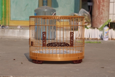 鸟笼鸟具  精品红木雕刻葫芦万代门脚靛頦笼