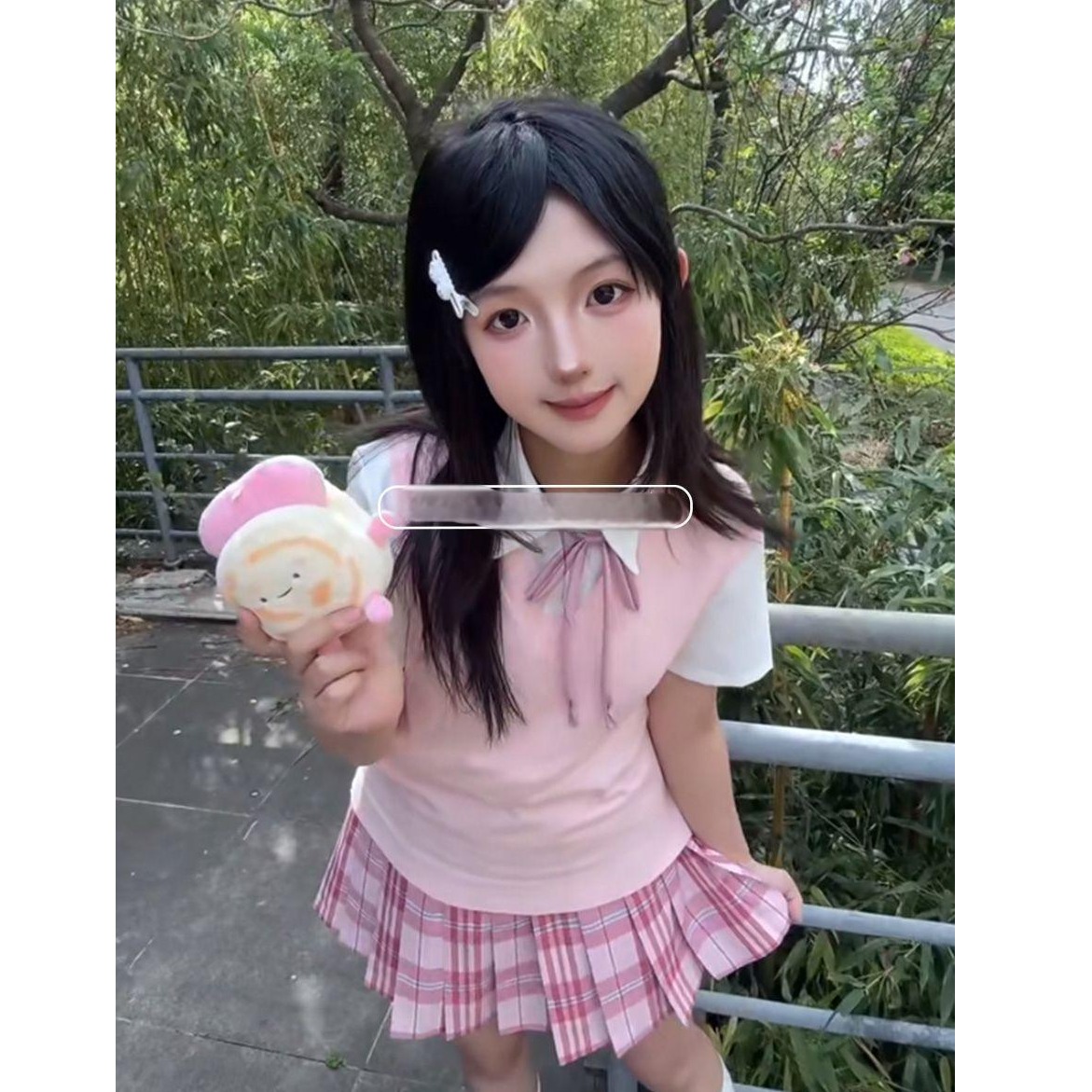 胖MM大码JK制服日系学院风套装针织马甲背心上衣校供感糖果百褶裙
