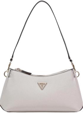 代购GUESS女士手提包多隔层设计可调节肩带单肩携带拉链闭合白色