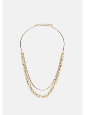 代购Fossil化石女士项链简约优雅时尚百搭金色抛光表面不锈钢黄