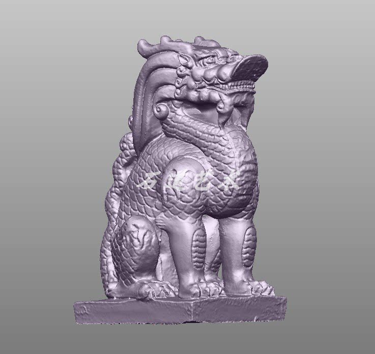 华表望天吼兽3d三维立体精雕图翘尾巴貔貅stl文件电脑雕刻图