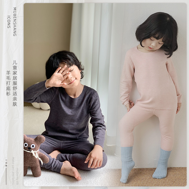 木本尚女童秋冬睡衣羊毛家居服