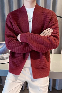 XZ819-2402秋冬男士无扣开衫毛衣 重磅毛衣 一件一公斤P75控119图片
