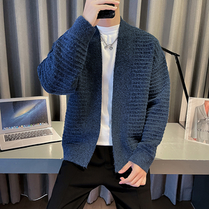 XZ819-2402秋冬男士无扣开衫毛衣 重磅毛衣 一件一公斤P75控119图片
