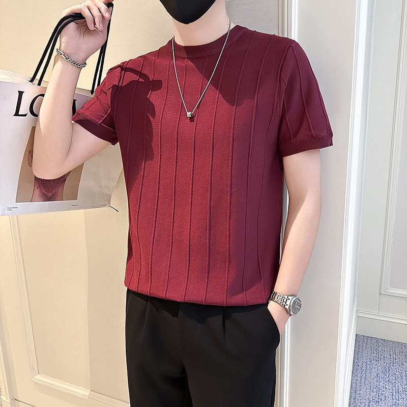 A135-75022男士PL领春夏秋针织短袖冰丝短袖P55控79,男装T恤,电商A135（原星座819）