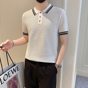 A135-6183 男士PL领春夏秋针织短袖 冰丝短袖 P58控85图片