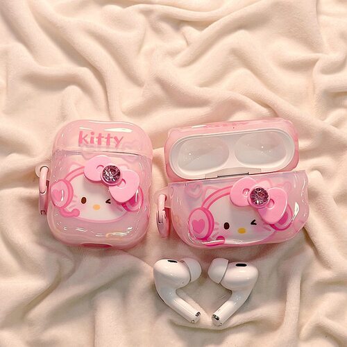可爱hellokitty适用AirPods1/2保护套AirPods4代苹果耳机套无线蓝牙耳机壳airpodspro2硅胶女款软防摔新三代
