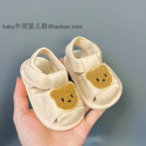 夏季婴儿学步凉鞋卡通布鞋