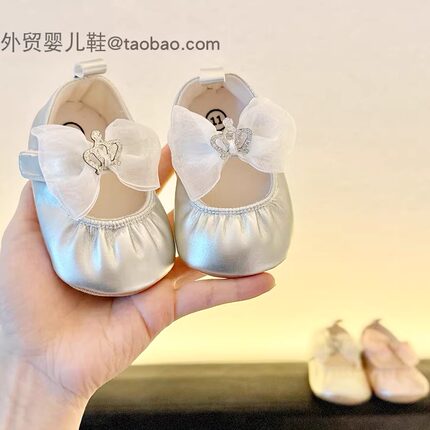 26年春秋新款婴儿公主鞋0-1岁3-6-12月小皮鞋女宝宝鞋软底学步鞋