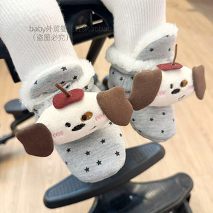12个月加厚不掉鞋 1岁秋冬季 男女软底宝宝学步3 新生婴儿棉鞋