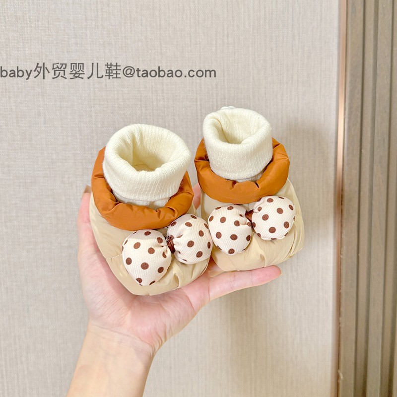 秋冬季婴儿软底防滑棉鞋