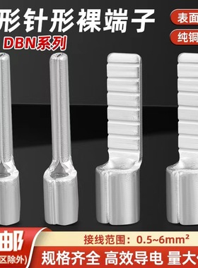 国标紫铜扁针型裸端头DBN PTN1.25 2 5.5鸭嘴鼻子鸭舌端子 插片