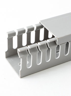 正利A级灰色PVC配电柜线槽60*25线槽板 机柜用线槽 方线槽 一米价