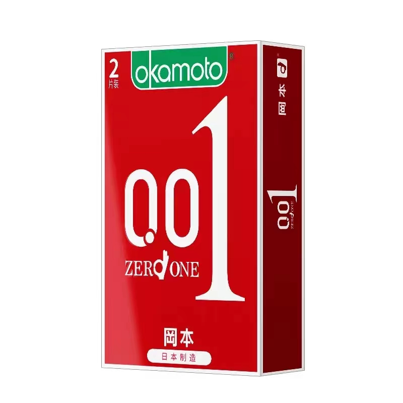 冈本/okamoto 聚氨酯避孕套 001 54±2mm 2片 男用安全套正品