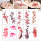 锁骨花朵纹身贴防水女持久胸部手臂遮疤痕桃花文艺仿真刺青高级感