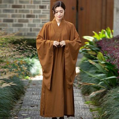 特卖海青居士服女皈依服装禅修服宽袖海清多丽丝透气不透明春秋僧