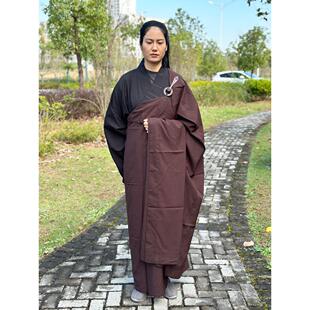 特卖曼衣居士受五戒缦衣咖啡色菩萨戒缦五衣女款海清五条衣服僧服