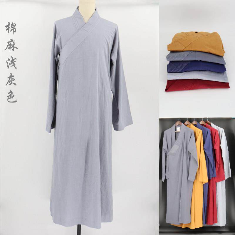 特卖僧服长褂出家人僧袍和尚禅堂大褂棉麻夏季款男女同款退货包邮
