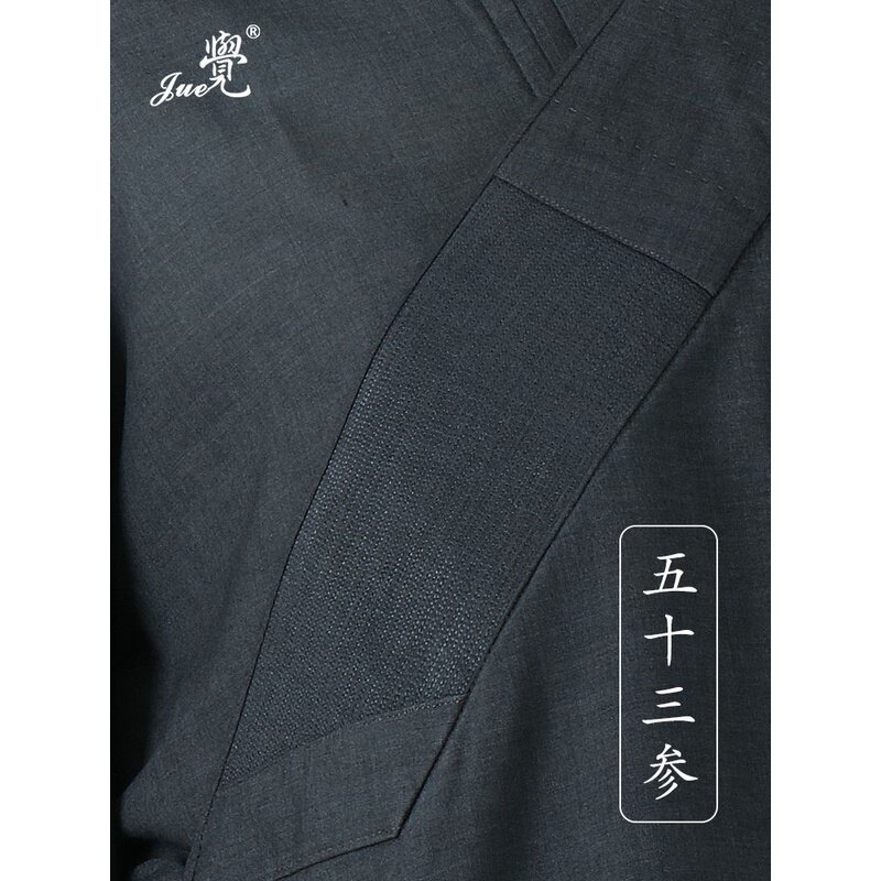 觉牌薄款套装冰棉罗汉褂夏季初秋出家人斜颈领男女同款僧服