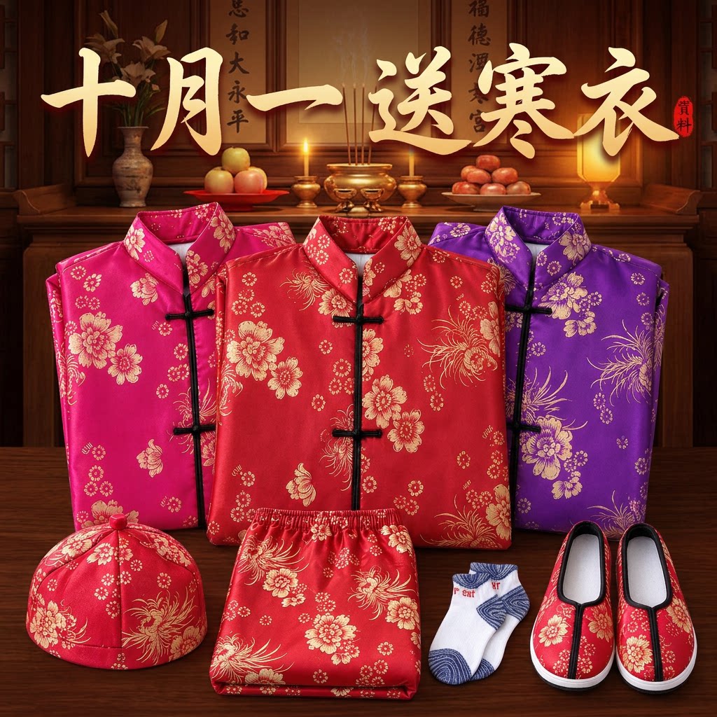 寒棉衣节全套大全十月一给故人送衣服男女加棉加厚批发手工折纸