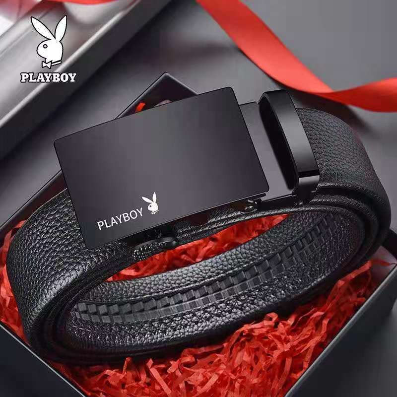 花花公子男自动扣百搭商务皮带