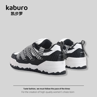百搭面包鞋 kaburo 新款 2025夏季 情侣休闲厚底 凯步罗厚底休闲板鞋