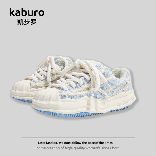kaburo贝壳头帆布鞋板鞋