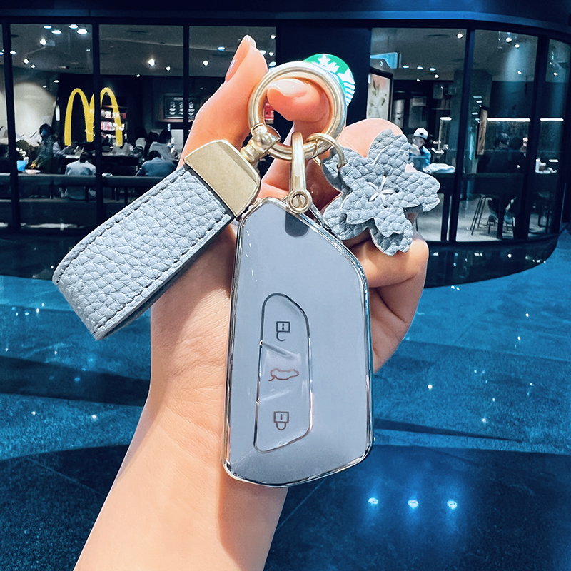 大众高尔夫钥匙套8代id4车id3凌渡l途昂x揽巡揽境id6x壳rline扣女