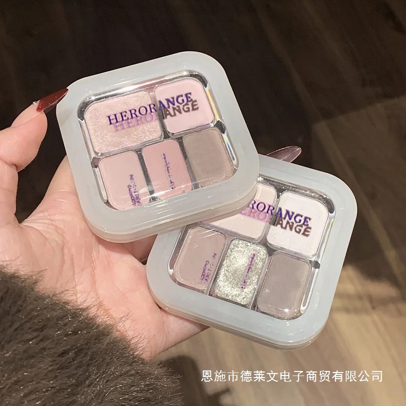 淡颜!两盘封神~云纱眼影盘5色温柔淡颜白月光大地色新手日常蜜桃