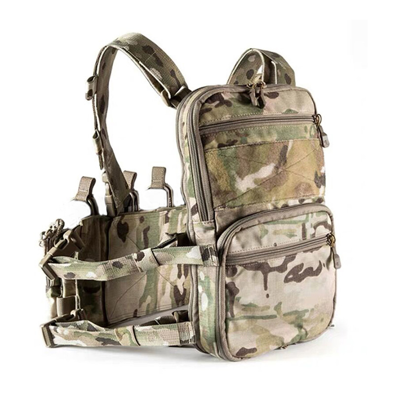 D3战术胸挂背包战术背心水袋包迷彩原品户外可变容量双肩包战术