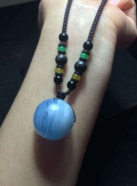 天然海蓝宝转运珠吊坠一物一图