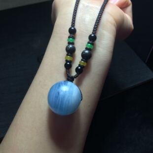 24.4mm天然海蓝宝转运珠吊坠 大颗粒转运球 单珠 一物一图25克