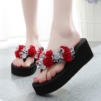 2018欧洲站手工凉鞋厚底人字拖