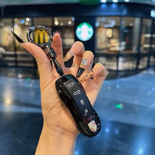适用保时捷钥匙替换壳新卡宴Macan718帕拉梅拉911/taycan插入式