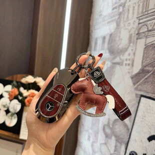 适用于新奔驰S级迈巴赫S480钥匙套S400L车S580壳S500 s680包扣