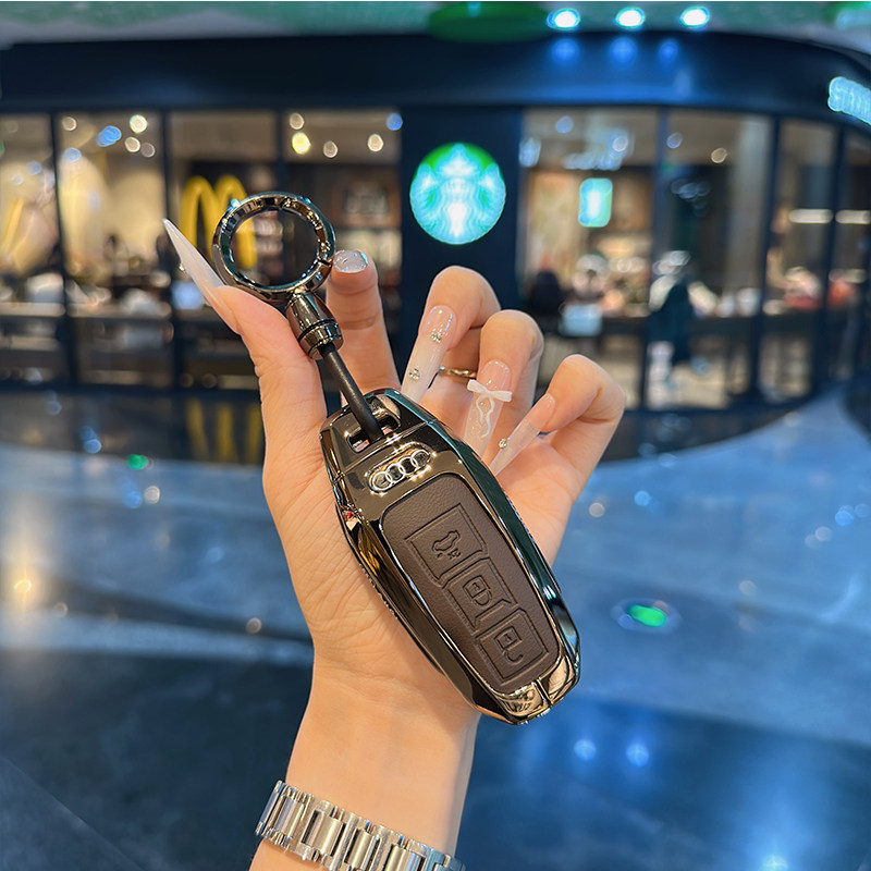适用26款奥迪C9A6L/Q5L/A5L钥匙套新a6l尊享型2.0T皮革金属保护壳
