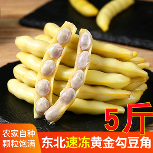 东北特产新鲜油豆角黄金勾钩黄豆角沟挤豆八月忙速冻黄金钩豆角