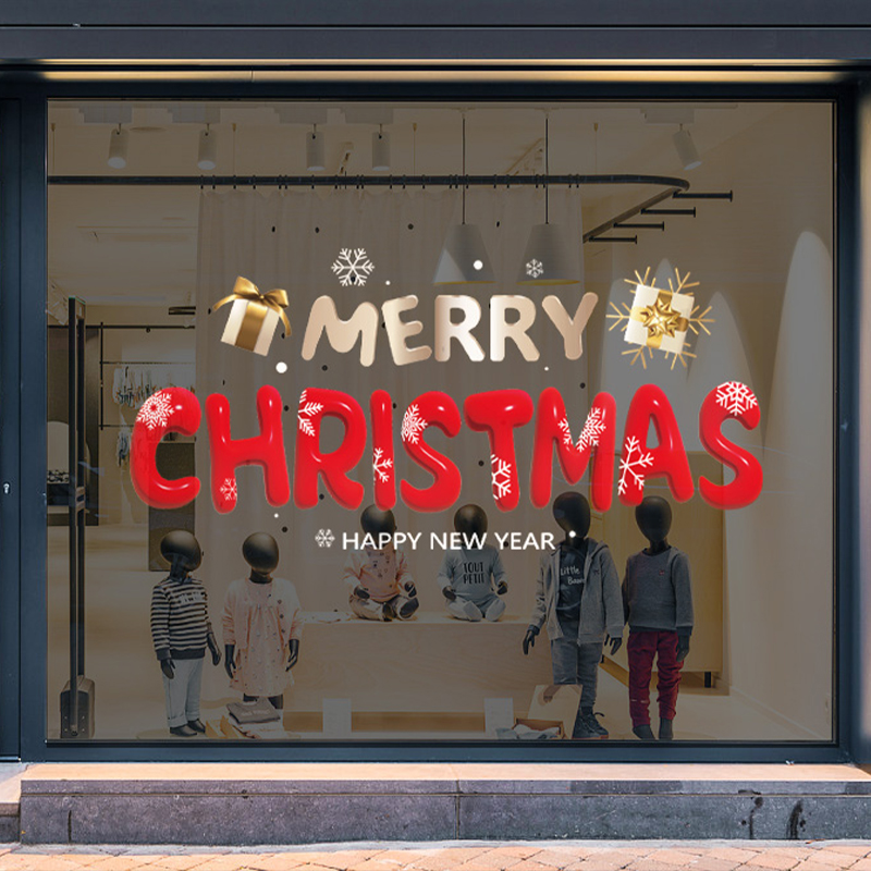 2025年圣诞节玻璃贴纸门贴