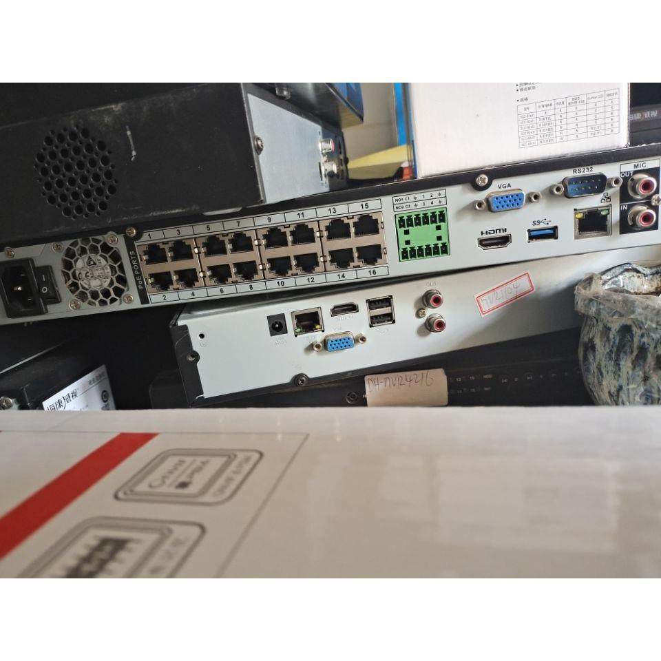 dh-nvr4216-16p 数字网络高清硬盘录像机 16路poe接口 功能正常