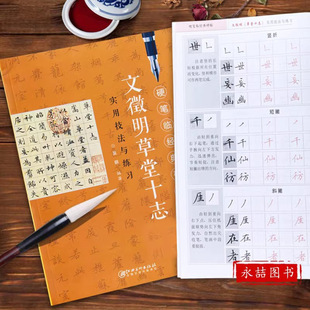 碑帖硬笔钢笔楷书练练字帖成人临摹历代碑帖精粹技法讲解文征明书法学习 文征明草堂十志实用技法与练习硬笔临经典 14年老店