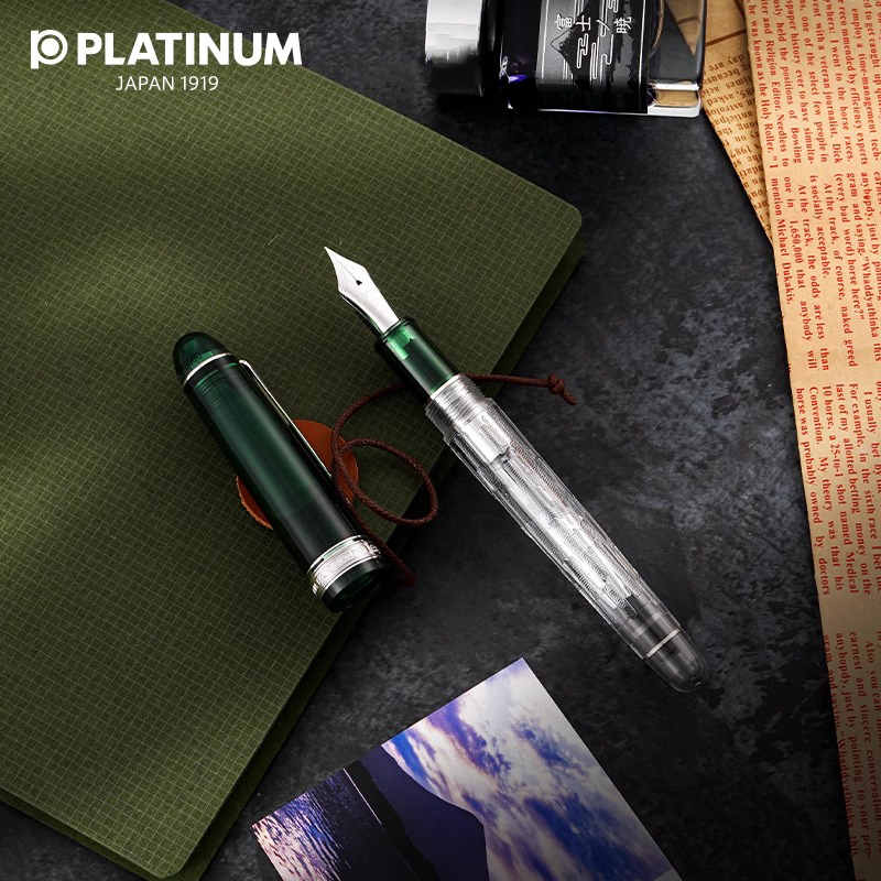 白金3776限定霞14k金笔