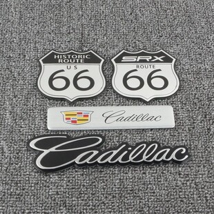 SRX改装 适用于凯迪拉克车标XTS ATSL XT5 饰66号公路车贴尾贴 CT6